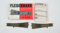 Fleischmann N 9139 piccolo Handweichenpaar mit Stromführung (gebrauchter Zustand)