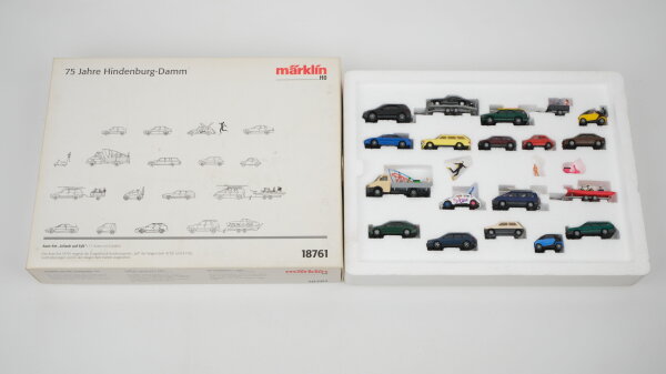 Märklin H0 18761 Auto-Set 17 Autos "Urlaub auf Sylt", 75 Jahre Hindenburg-Damm