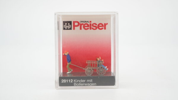 Preiser H0 28112 Kinder mit Bollerwagen