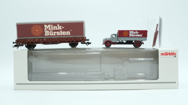Märklin H0 48112 Museumswagen 2012 + Magirus LKW "Mink-Bürsten" DB