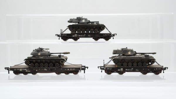 Roco/Unbekannt H0 Konvolut "US-Army" Schwerlastwagen mit US-Panzer DB