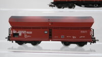 Märklin H0 Konvolut Autotransportwagen Niederbordwagen mit 2 LKW Niederbordwagen Selbstentladewagen DB (Abbruch)