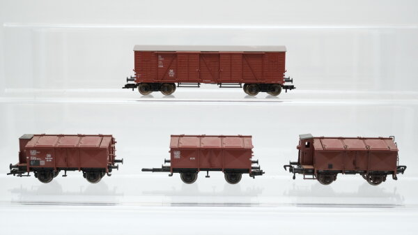 Fleischmann H0 Konvolut Klappdeckelwagen mit Bremserhaus Klappdeckelwagen gedeckter Güterwagen DB