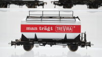 Unbekannt H0 Konvolut Silowagen "Man trägt Trevira" Kesselwagen Behältertragewagen mit Bremserhaus DB/u.a.