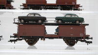 Unbekannt H0 Konvolut Autotransportwagen teilw. beladen DB/u.a.