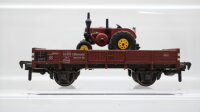 Roco H0 Konvolut Niederbordwagen mit Ladung "Transporter unter Plane, Lanz" DB
