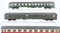 Roco H0 Konvolut Mitteleiunstiegwagen 1./2.Kl. Abteilwagen "TEE" 1.Kl. Packwagen DB