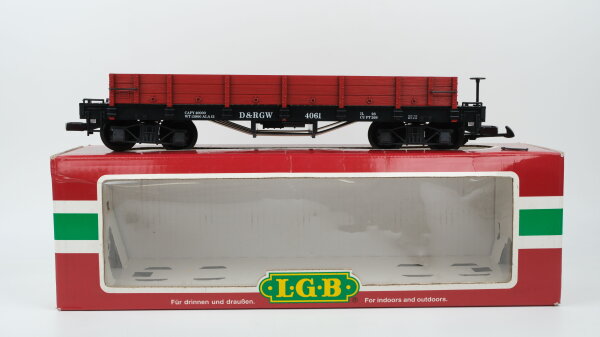 LGB G 4061 US Niederbordwagen rot "4061" D&RGW