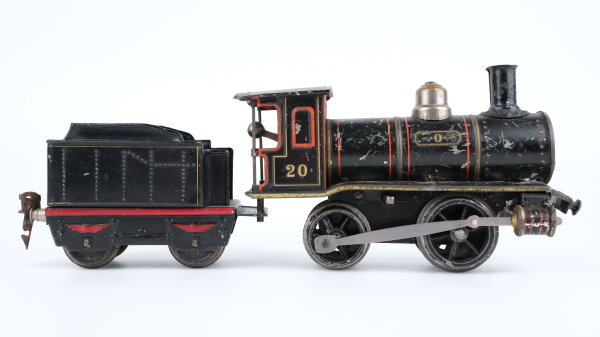 Märklin Spur 0 Dampflok mit Tender schwarz BR 20 mit Uhrwerkantrieb