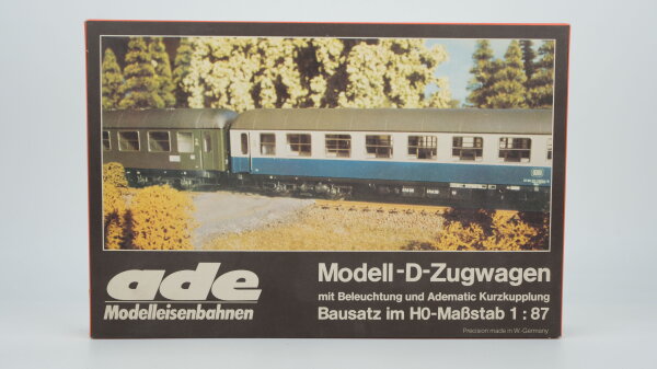ADE H0 B3101 Bausatz Modell-D-Zugwagen mit Beleuchtung 2.Kl.