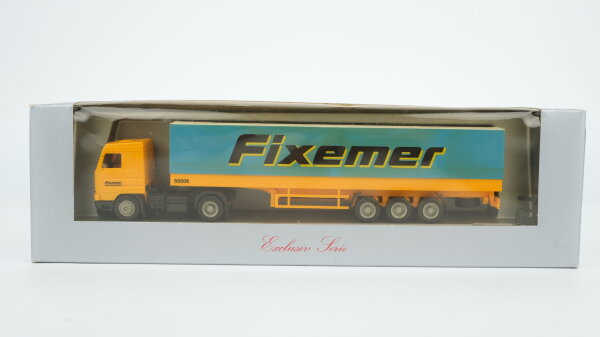 Herpa H0 142953 Scania Truck & Trailer (Bastler) gelb/blau/weiß