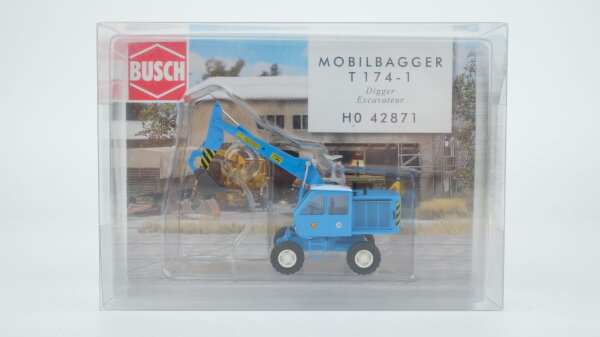 Busch H0 42871 T174 Weimar Mobilbagger mit Tieflöffel