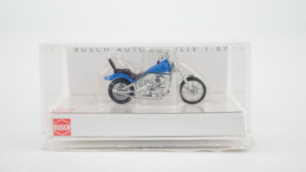 Busch H0 40150 Amerikanisches Motorrad blau