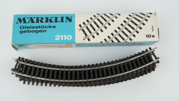 Märklin H0 2110 Gebogenes Gleis R = 295,4 mm 10 Stück (gebrauchter Zustand)