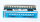 Märklin H0 4112 Reisezugwagen (Schnellzugwagen 2.Kl, Wagenunterkante ozeanblau) Büm 234 der DB