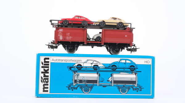 Märklin H0 4613 Autotransportwagen mit 4 PKW DB