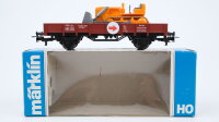 Märklin H0 4424 Niederbordwagen (mit Planierraupe)...