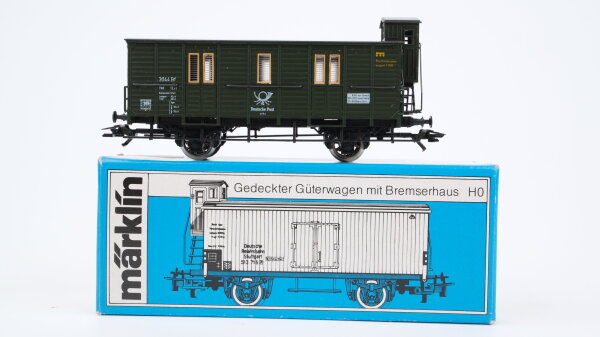 Märklin H0 4500 Bahnpostwagen mit Bremserhaus  Post der DRG