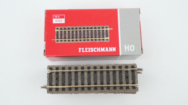 Fleischmann H0 6103 Gleis gerade 100 mm 10 Stück in OVP