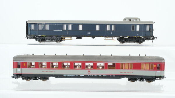 Liliput H0 Konvolut Speisewagen rot/grau Packwagen blau DB