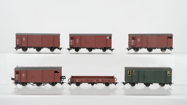 Bemo H0e Konvolut gedeckte Güterwagen Niederbordwagen DB