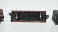 Bemo H0e Konvolut gedeckte Güterwagen Niederbordwagen DB