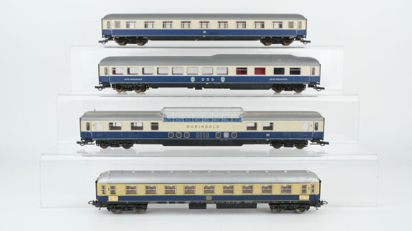 Lima H0 Konvolut "Rheingold" Panoramawagen Speisewagen Abteilwagen 1.Kl. beige/blau DB