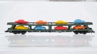 Märklin Z Konvolut Autotransportwagen mit PKW Teleskophaubenwagen Langholzwagen Niederbordwagen DB u.a.