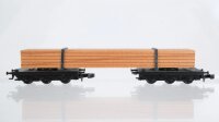 Märklin Z Konvolut Autotransportwagen mit PKW Teleskophaubenwagen Langholzwagen Niederbordwagen DB u.a.