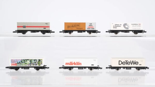 Märklin Z Konvolut Containertragwagen "Wunderland Modellplan DeTeWe" DB u.a.