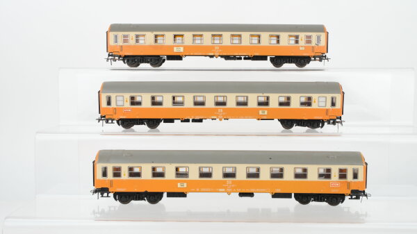 Schicht H0 Konvolut Abteilwagen 1.Kl. 2.Kl beige/orange DR