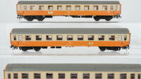 Schicht H0 Konvolut Abteilwagen 1.Kl. 2.Kl beige/orange DR