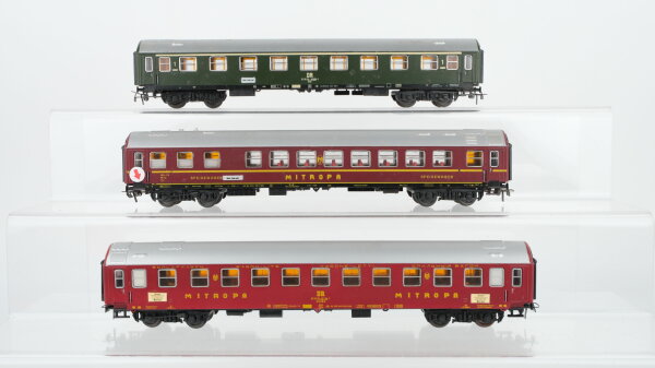 Schicht H0 Konvolut Abteilwagen 1.Kl. Speisewagen "Mitropa" Schlafwagen "Mitropa" DR (Abbruch)