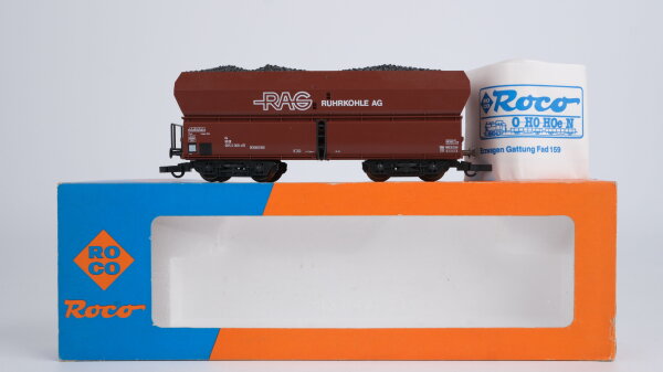 Roco H0 4386A Selbstentladewagen mit Ladung "RAG" DB
