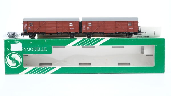 Sachsenmodelle H0 16008 Güterwagen Leig-Einheit 2-teilig Deutsche Bundesbahn