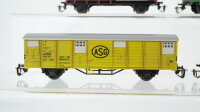 BTTB TT Konvolut gedeckte Güterwagen "Bananen ASG" Niederbordwagen SJ u.a.
