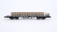 Roco H0 46492 Flachwagen mit Gleisen DB