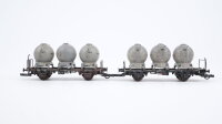 Roco H0 46520 Behältertragewagen-Set (Kugelbehälter, Von Haus zu Haus) DB