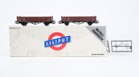 Liliput H0 216 03 2-teiliges Set Offene Güterwagen DB