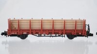 Arnold N Konvolut Mittenselbstentladewagen Schiebedachwagen Rungenwagen mit Holz DB