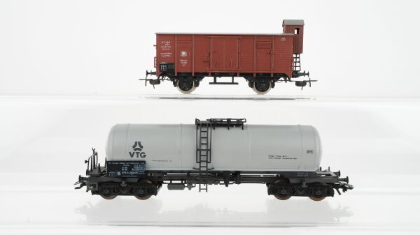 Roco u.a. H0 Konvolut Kesselwagen "VTG" gedeckter Güterwagen DB KPEV