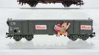 Märklin H0 Konvolut gedeckter Güterwagen Hochbordwagen DB SNCF (Beklebt/Modifiziert "Knorr Pfanni")