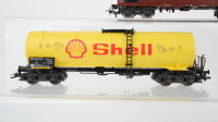 Märklin H0 Konvolut Kesselwagen "Shell" Teleskophaubenwagen Hochbordwagen DB