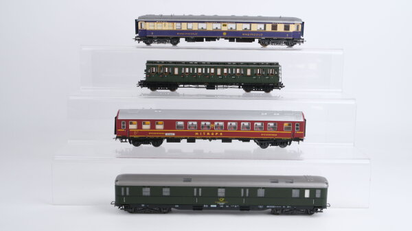 Liliput/u.a. H0 Konvolut Speisewagen "Mitropa" Gesellschaftswagen "Rheingold" Abteilwagen Postwagen DR/u.a.