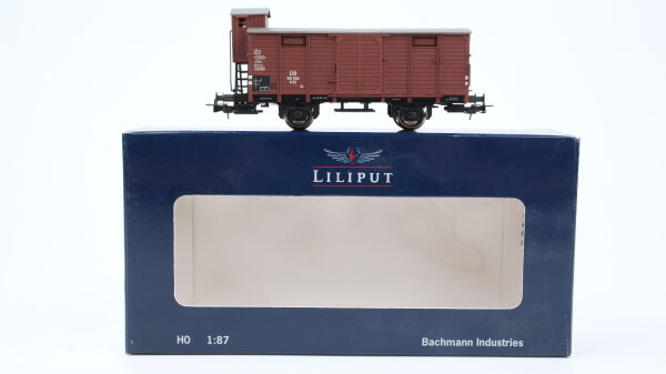 Liliput H0 L221401 Gedeckter Güterwagen mit Bremserhaus DB