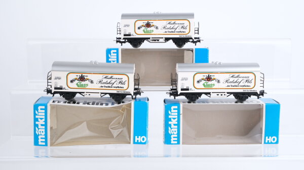 Märklin H0 Konvolut gedeckte Güterwagen "Heilbronner Ratshof Pils"