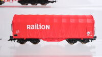 Roco H0 Konvolut "Railion" Teleskophaubenwagen Plandachschiebewagen DB/NS (Abbrüche)