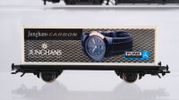 Roco H0 Konvolut Containertragewagen "Junghans" gedeckter Güterwagen "Langnese" Hilfszug-Gerätewagen DB