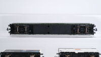 Roco H0 Konvolut Containertragewagen "Junghans" gedeckter Güterwagen "Langnese" Hilfszug-Gerätewagen DB