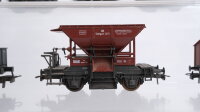 Roco/Electrotren H0 Konvolut Klappdeckelwagen Schotterwagen "Talbot" Kesselwagen "Esso" Hochbordwagen "Fässer" DB/u.a.